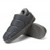 Men PU Leather Heighten  soled Non  slip Wear Resistant Thicken Plush Warm Home Casual Cotton Slippers