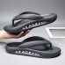 Men Lightweight Soft Sole Pure Color Indoor Flip Flops Casual Platform Slippers